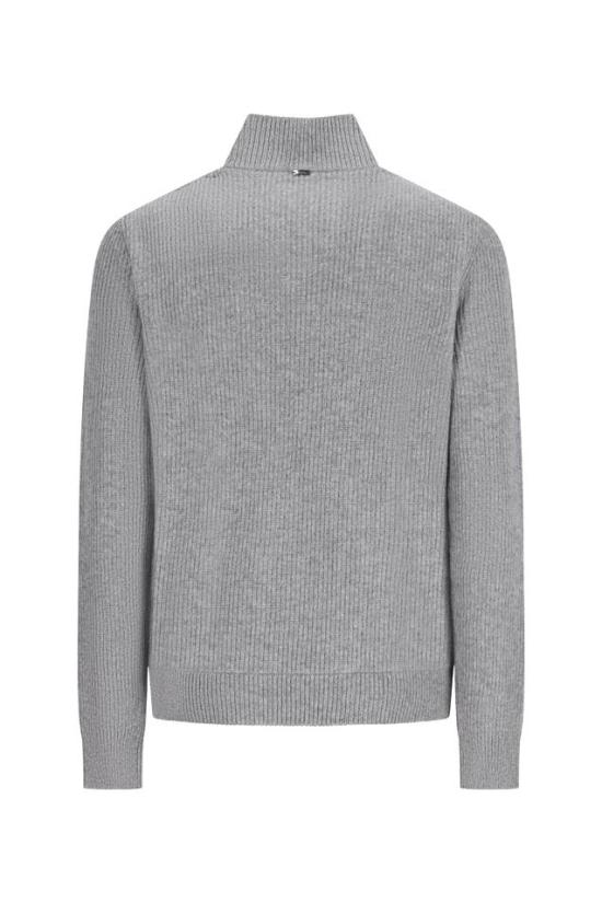 26FW 에르노 소재 혼합 하이넥 집업 가디건 MC00057UR70188 - HERNO