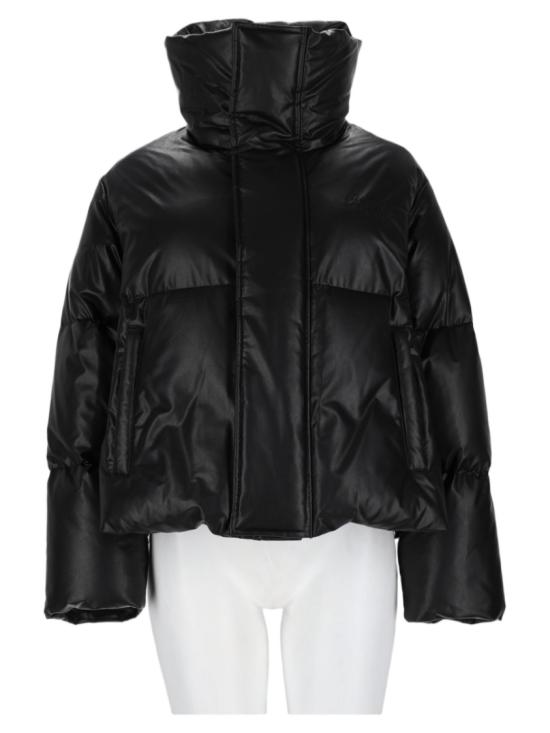 26FW MM6 메종마르지엘라 패딩 포우 레더 자켓 S52AM0368 M36016900 Black