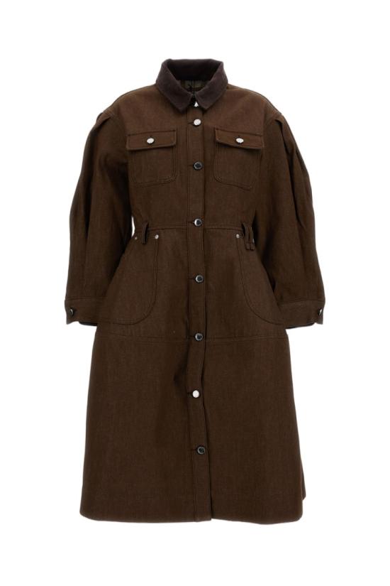 26FW 시몬로샤 원피스 7513B1355TANPEARLCLEAR Brown
