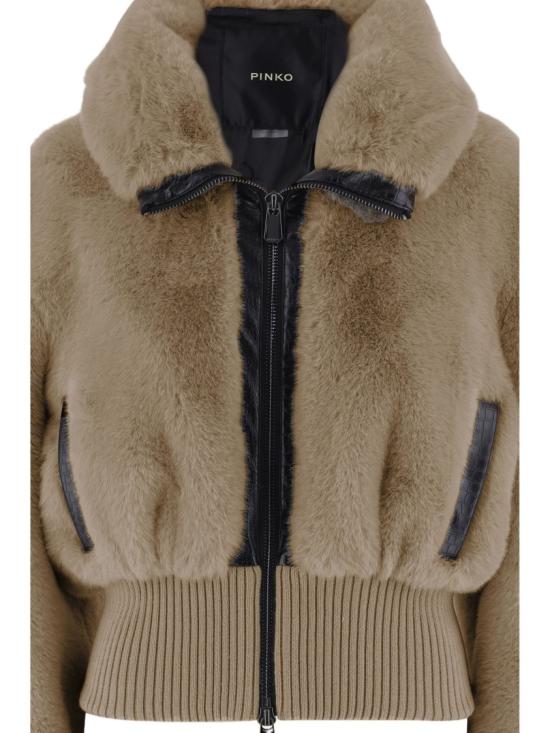 26FW 핑코 자켓 107040A3E7C73 Brown - PINKO