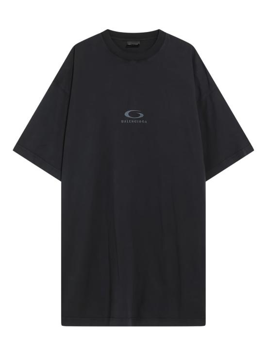 26FW 발렌시아가 반팔 티셔츠 850345 TVVK21041 FADED WASHED BLACK