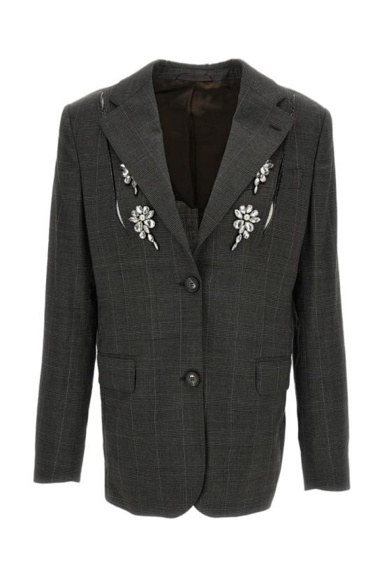 26FW 시몬로샤 자켓 6185B1349PEATPEARLCLEAR Grey