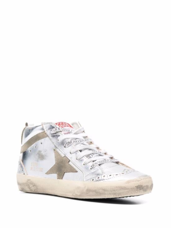 26FW 골든구스 미드 스타 스니커즈 GWF00122 F002794 70216 Silver - GOLDEN GOOSE