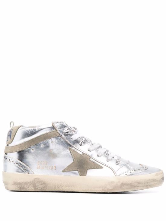 26FW 골든구스 미드 스타 스니커즈 GWF00122 F002794 70216 Silver