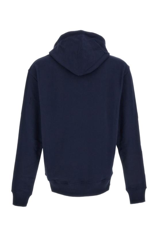 26FW 아미 스몰 하트 로고 루프백 오가닉 코튼 플리스 후드 BFUSW235730430 Blue - AMI