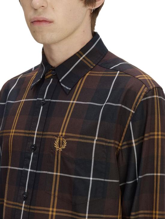 26FW 프레드페리 긴팔 셔츠 FP M3457 59 33C BROWN - FRED PERRY