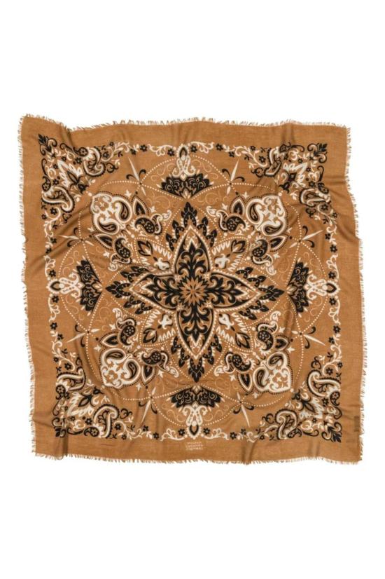 메종 르콩트 플라망 머플러/스카프 Maison Lecomte Flament Wool 캐시미어 반다나 카멜