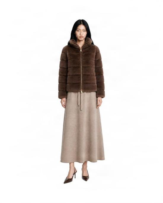 26FW 에르노 캐시미어 플란넬 리조트 스커트 6931207 Grey - HERNO