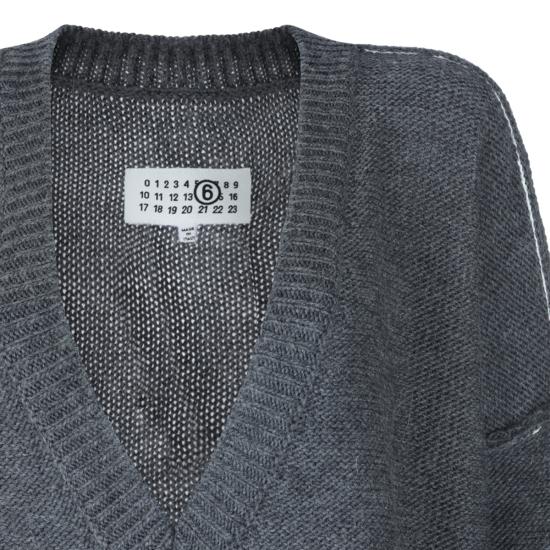 26FW MM6 메종마르지엘라 스웨터 S52HN0016 M13289859M GREY MELANGE - MM6 MAISON MARGIELA