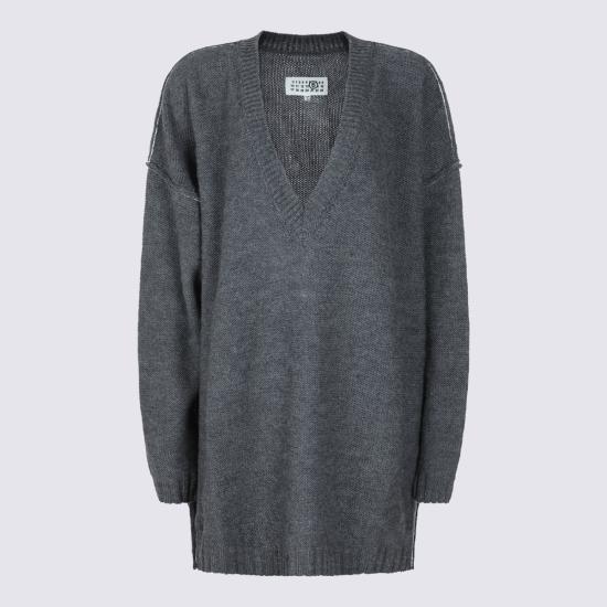 26FW MM6 메종마르지엘라 스웨터 S52HN0016 M13289859M GREY MELANGE - MM6 MAISON MARGIELA