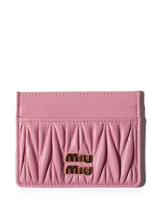 26FW 미우미우 마테라쎄 카드 나파레더 카드홀더 5MC076 AFPP F0028 ROSA
