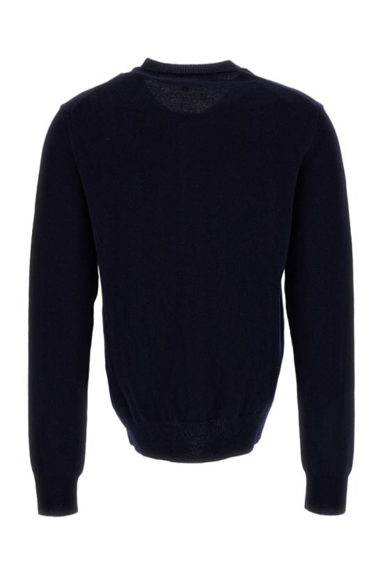 26FW 꼼데가르송 플레이 화이트 하트 니트 가디건 AXN0610512 Blue - COMME DES GARCONS