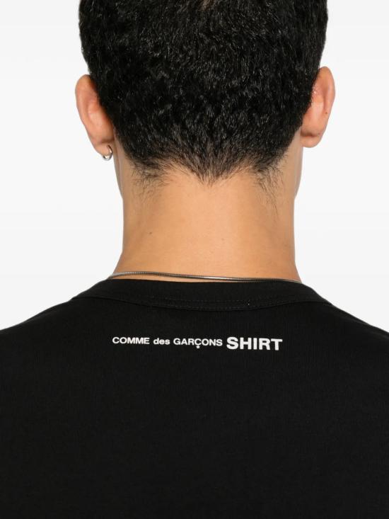 26FW 꼼데가르송 반팔 티셔츠 FR T007 W26 3 BLACK WHITE - COMME DES GARCONS