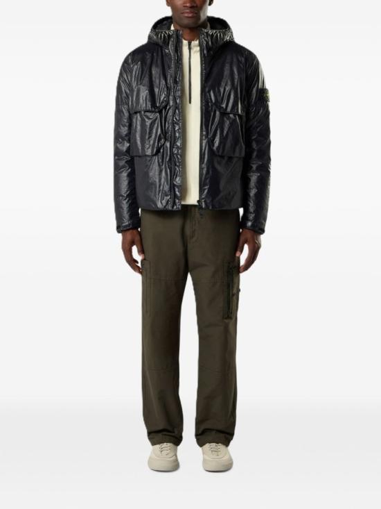 26FW 스톤 아일랜드 라이트 나일론 3L-TC 후드 다운 자켓 L2S154100056S0419V0029 Black - STONE ISLAND