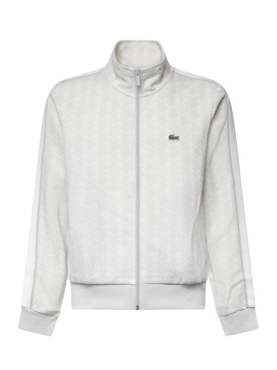 26FW 라코스테 모노그램 집업 스웨트셔츠 SH1368 4IW WHITE