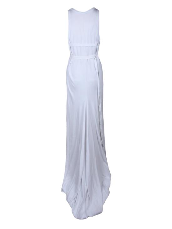  앤 드뮐미스터 원피스 화이트 디컨스트럭티드 미니멀리스트 코튼 맥시 드레스 - ANN DEMEULEMEESTER