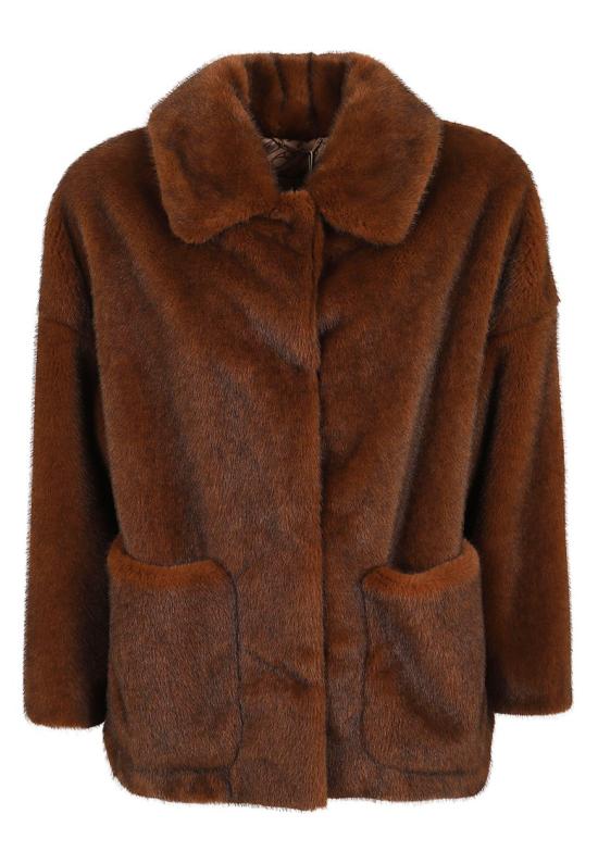 26FW 에르노 페이크 퍼 패치 포켓 코트 GC000600D 12739 Brown