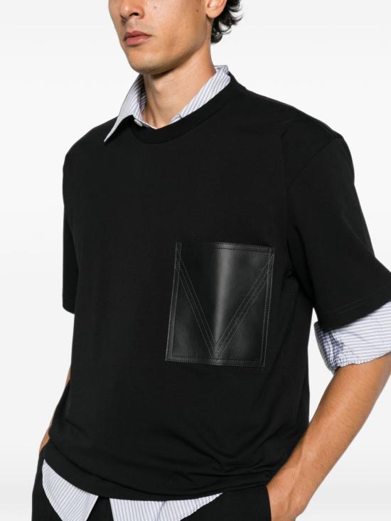 26FW 보테가베네타 반팔 티셔츠 A002TCV6GI0 1010 DOUBLE BLACK - BOTTEGA VENETA