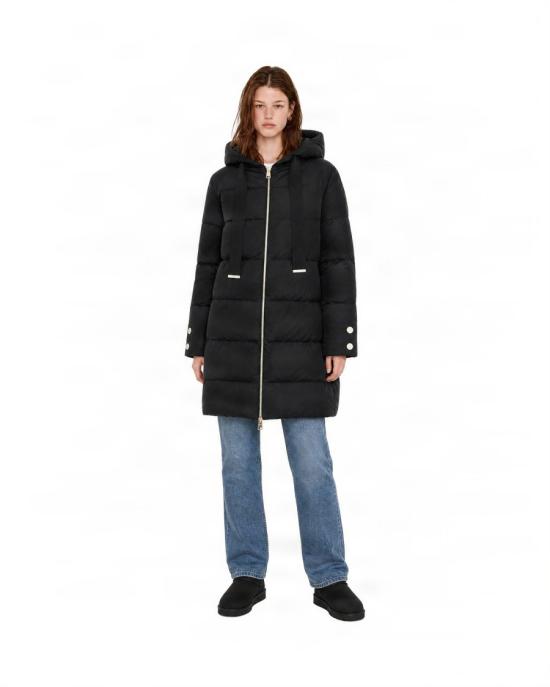 26FW 에르노 새틴 A-쉐입 패딩 자켓 1767289 Black - HERNO