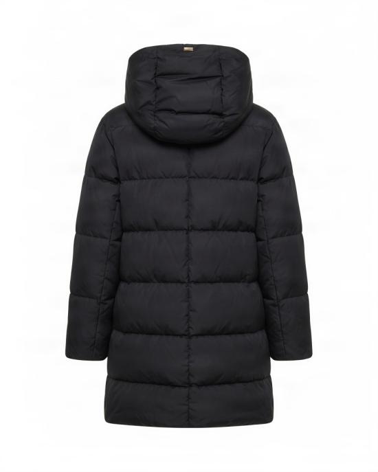 26FW 에르노 새틴 A-쉐입 패딩 자켓 1767289 Black - HERNO
