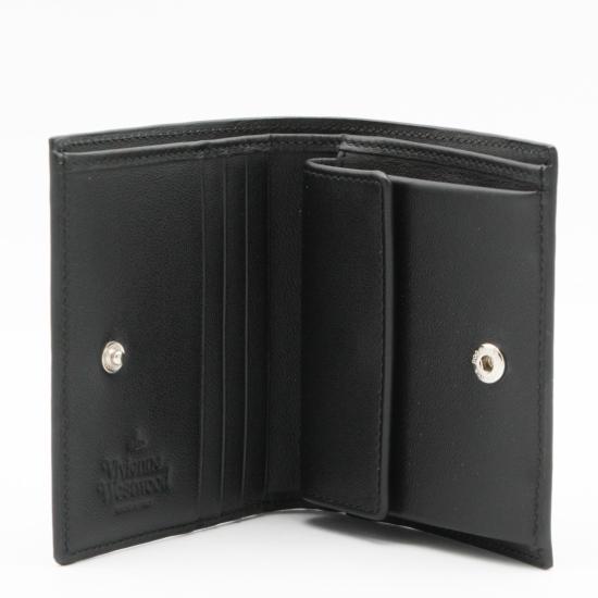 26FW 비비안웨스트우드 사피아노 숏 월렛 51150031WL001NN401 Black - VIVIENNE WESTWOOD