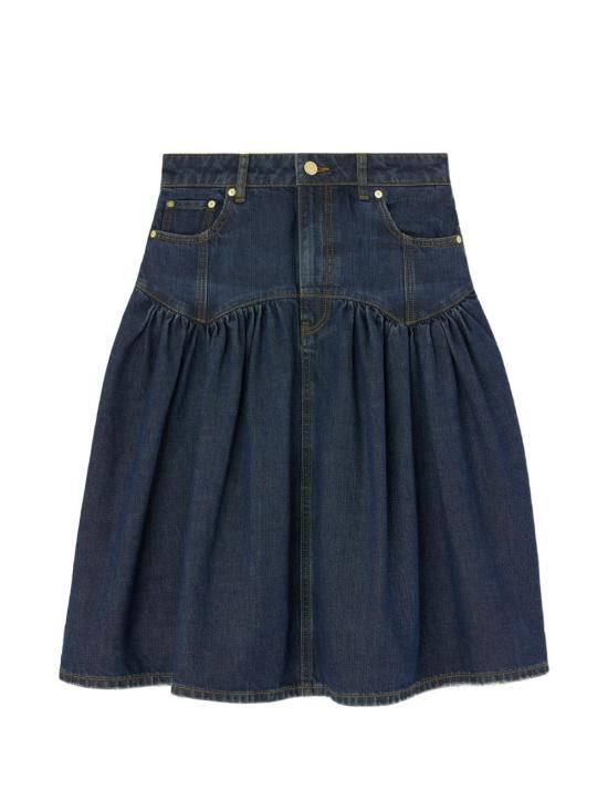 26FW 가니 미디 스커트 A1090339 569 DARK BLUE VINTAGE