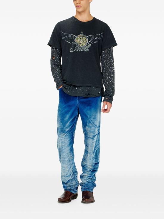 26FW 디젤 반팔 티셔츠 A25965 0HMBP9XX NERO - DIESEL
