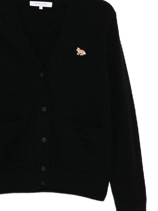 26FW 메종키츠네 베이비 폭스 메리노 레귤러 가디건 PW00502KT1181 P199 BLACK - MAISON KITSUNE