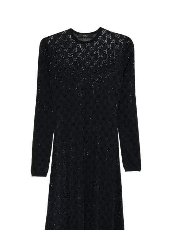 26SS 구찌 미디 원피스 864957 XKFHN1043 BLACK MIX - GUCCI