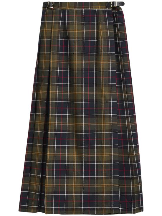 26FW 바버 미디 스커트 LSK0178 TN11 GREEN