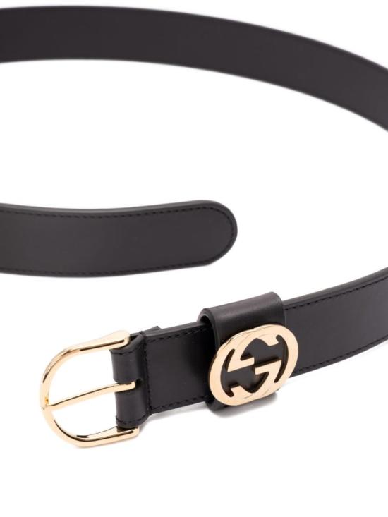 26FW 구찌 라운드 버클 벨트 874719AAGED1000 Black - GUCCI