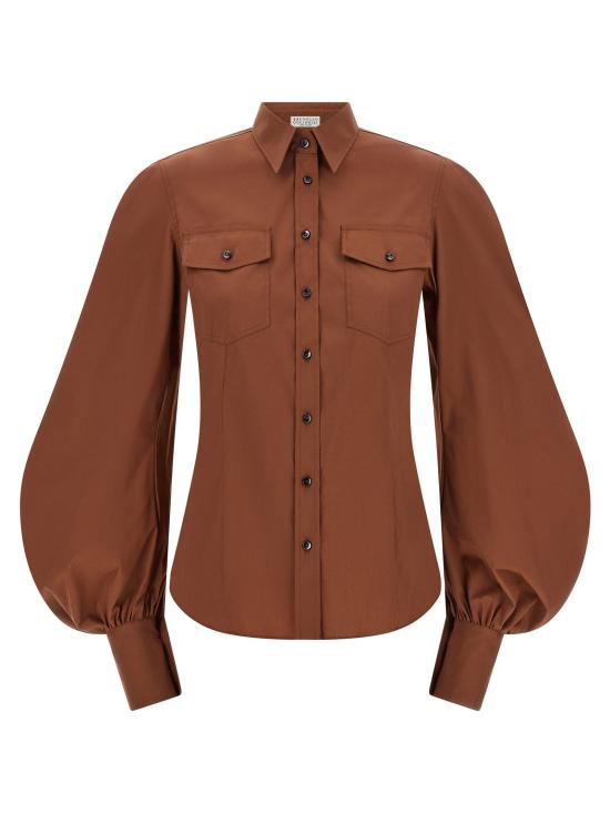  브루넬로 쿠치넬리 셔츠 LDM0091NM906C4182 COGNAC