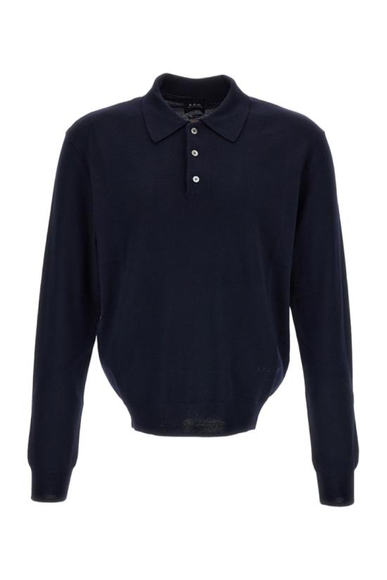 26FW 아페쎄 메리노 울 폴로 스웨터 WVAWMH23482IAK Blue