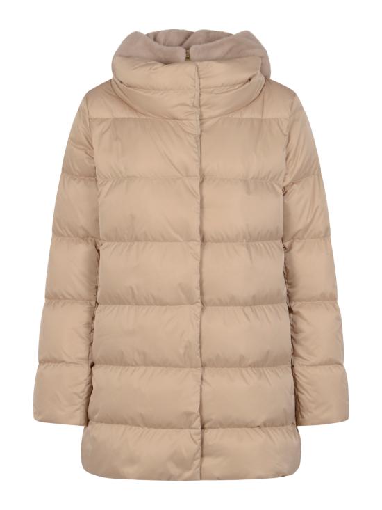 26FW 에르노 새틴 & 뉴 레이디 퍼 A셰이프 다운 자킷 PI001934D 12170Z1985 CHANTILLY - HERNO