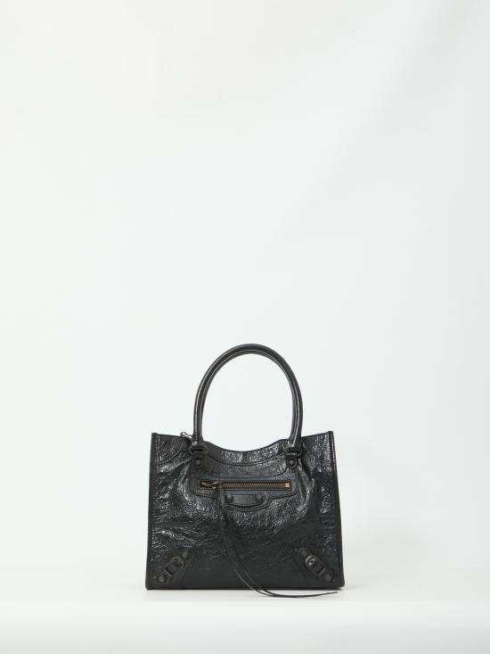 26FW 발렌시아가 르 시티 토트백 875366 BLACK
