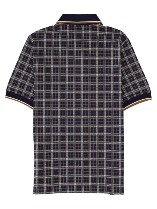  버버리 체크 코튼 블렌드 폴로 셔츠 8119562 C4060 Grey - BURBERRY