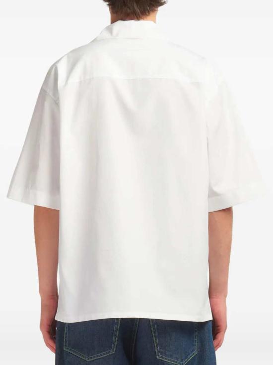 26FW 마르니 로고 포켓 반팔 셔츠 CUMU0213PPUSCT88 LRW01 LILY WHITE - MARNI