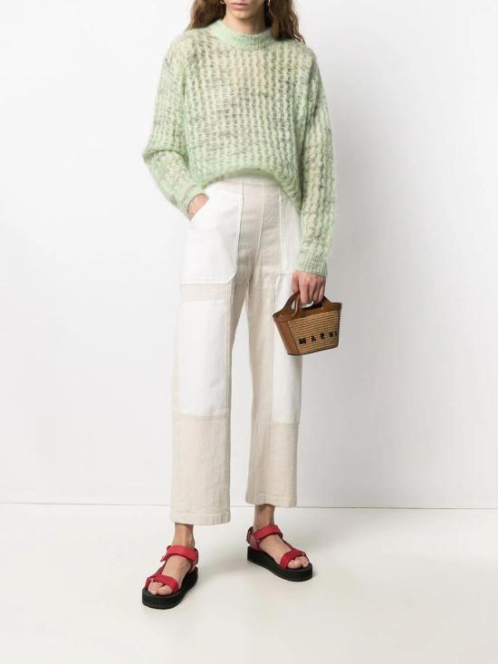 26FW 마르니 레더 & 라피아 트로피컬리아 마이크로백 BMMP0067Q0P3860 00M50 RAW SIENNA - MARNI