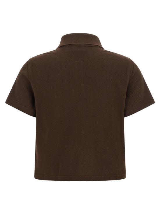 26FW 생로랑 폴로 티셔츠 카산드레 폴로 브라운 - SAINT LAURENT