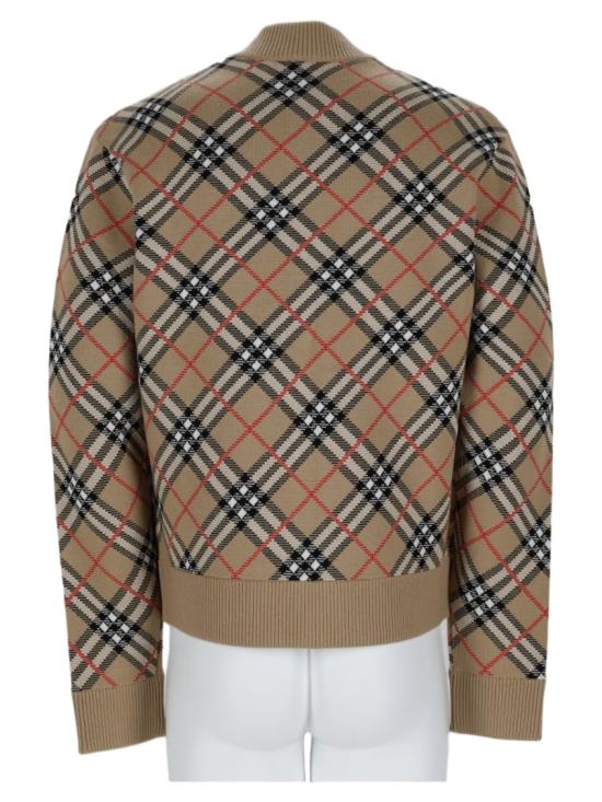  버버리 체크 코튼 울 보머 재킷 8119437 B9368 Brown - BURBERRY
