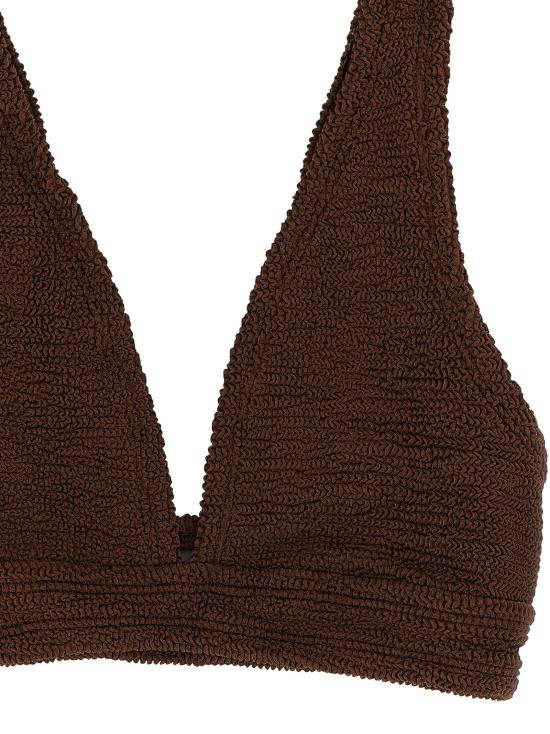  훈자 지 비치웨어 LDANGELBIKINIMETALLICCHOCOLATE BROWN - HUNZA G