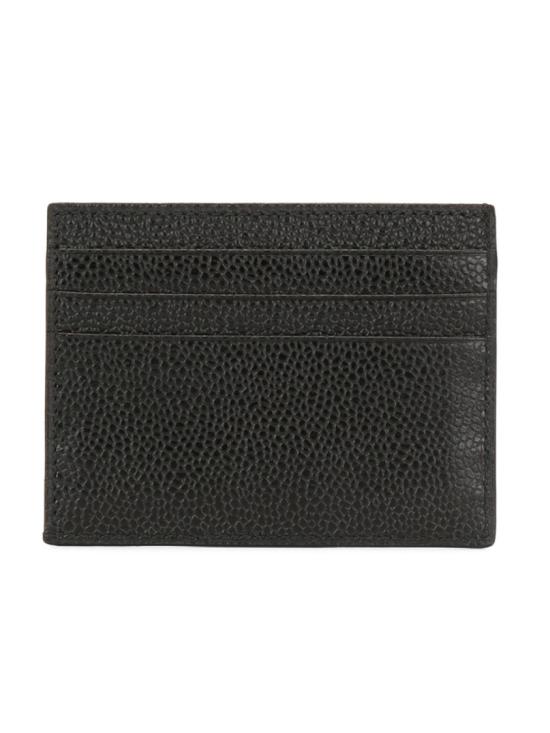 26FW 톰브라운 페블 그레인 레더 스트라이프 노트 카드 홀더 MAW031L 00198001 Black - THOM BROWNE