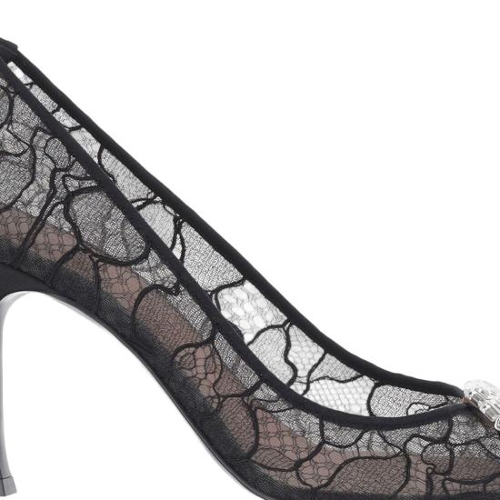 26FW 아미나 무아디 힐/펌프스 CAMELIALACEPUMP90BLACK Grey - AMINA MUADDI