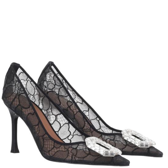 26FW 아미나 무아디 힐/펌프스 CAMELIALACEPUMP90BLACK Grey - AMINA MUADDI