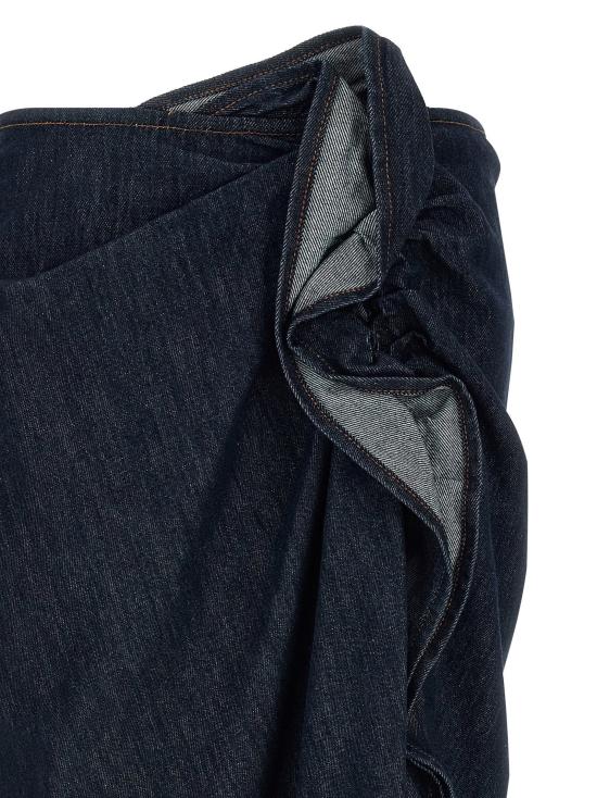  드리스 반 노튼 스커트 LD2621308064401507 NAVY - DRIES VAN NOTEN