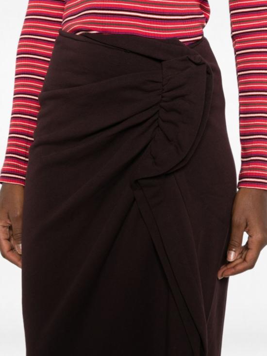 26FW 드리스 반 노튼 스커트 0111304610358 Burgundy - DRIES VAN NOTEN