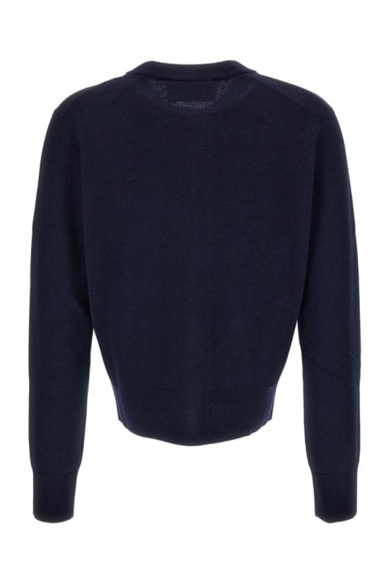26FW 아미 크루넥 울 가디건 FKC361001414 Blue - AMI