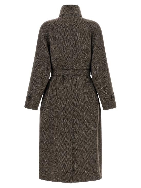  브루넬로 쿠치넬리 코트 LDMG5669766C004 BROWN - BRUNELLO CUCINELLI