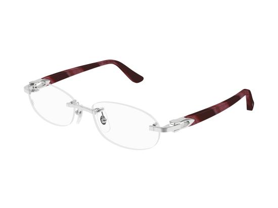 26FW 까르띠에 림리스 무테 안경 CT0455OJ SILVER