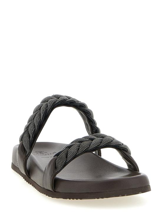  브루넬로 쿠치넬리 샌들 LDMZGAG3159C8279 BLACK - BRUNELLO CUCINELLI